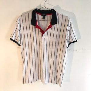 Striped Polo Shirt Forever 21 Size Large